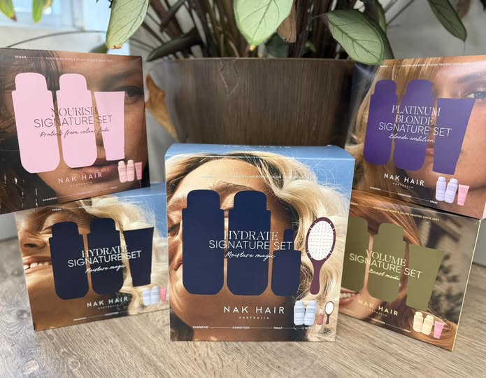 NAK signature gift sets available in salon